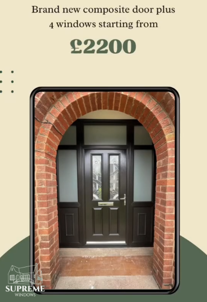 Brown UPVC front door